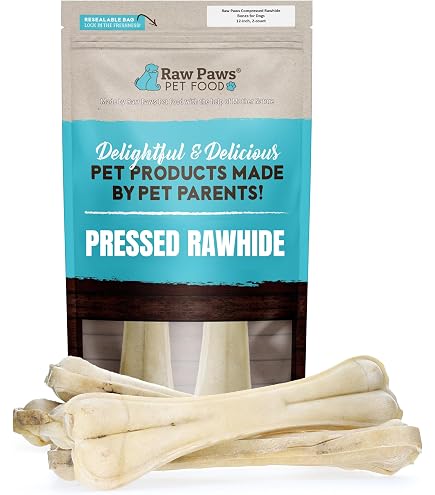 Amazon.com : Raw Paws Compressed Rawhide Bones for Dogs, 8-inch, 5